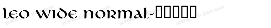 Leo Wide Normal字体转换